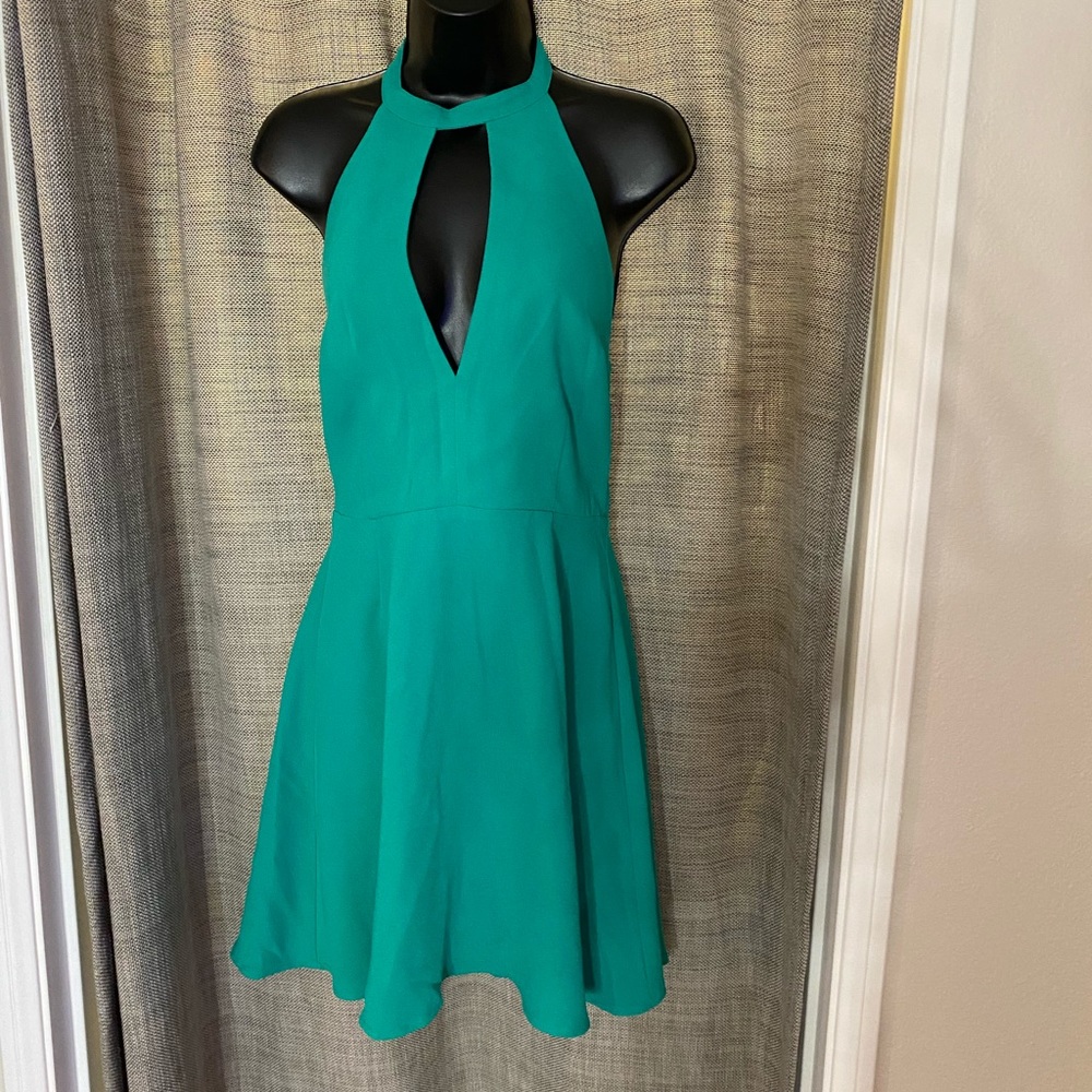 Bb Dakota Green Halter Dress